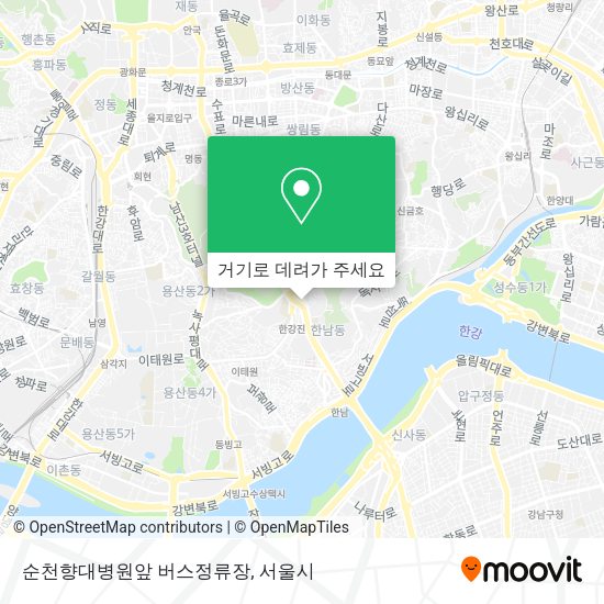순천향대병원앞 버스정류장 지도