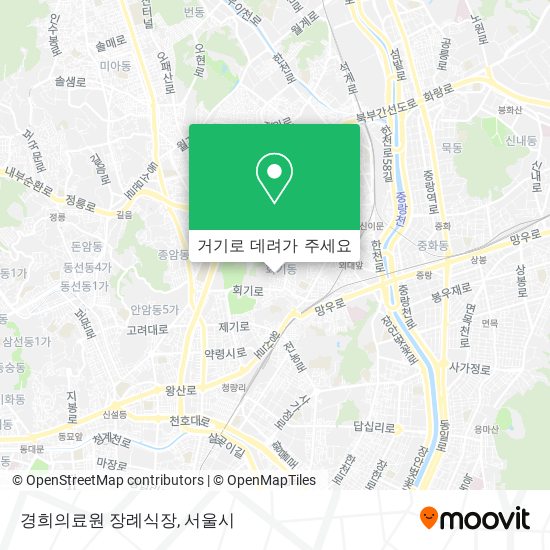 버스 또는 지하철 으로 동대문구, 서울시 에서 경희의료원 장례식장 으로 가는법?