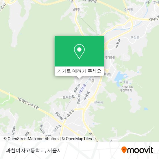 과천여자고등학교 지도