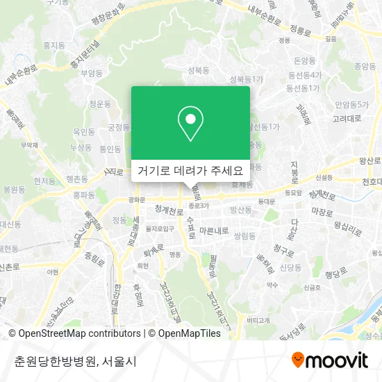 춘원당한방병원 지도