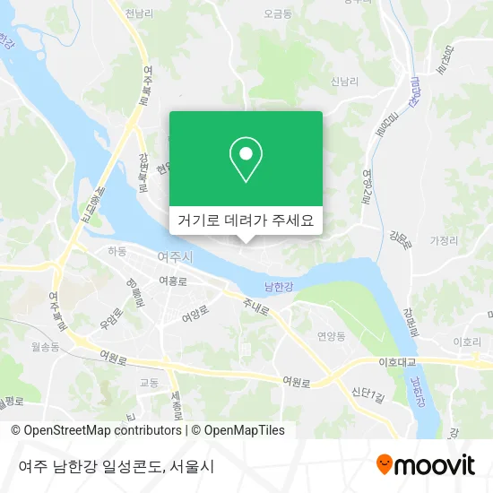여주 남한강 일성콘도 지도