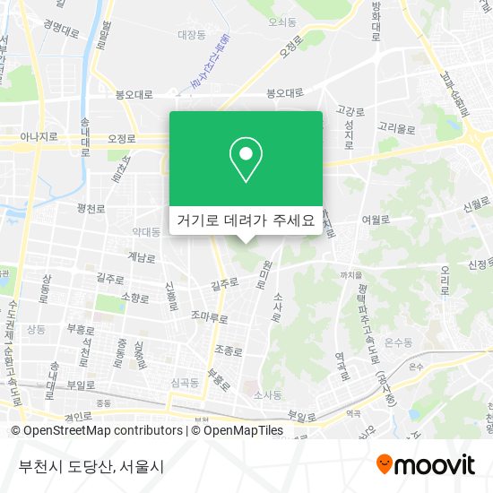 부천시 도당산 지도