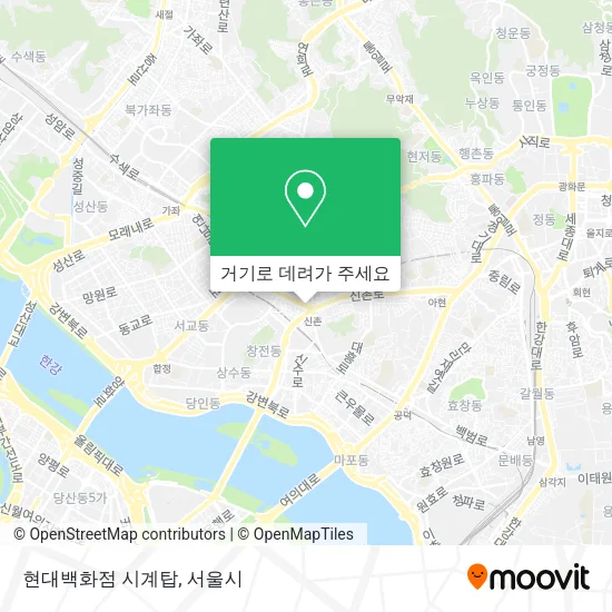 현대백화점 시계탑 지도