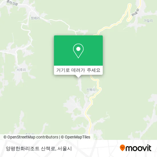 양평한화리조트 산책로 지도