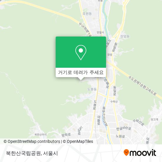 북한산국립공원 지도