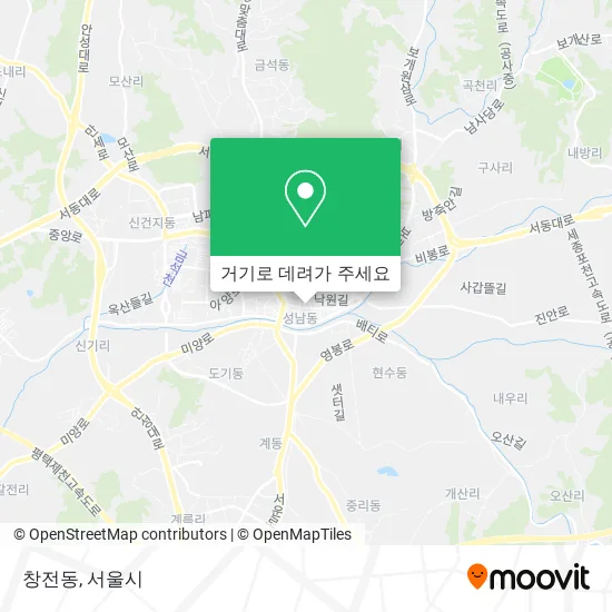 창전동 지도