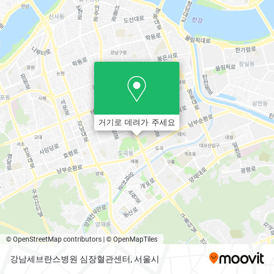 강남세브란스병원 심장혈관센터 지도