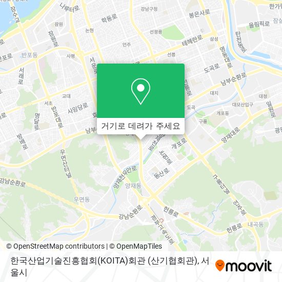 한국산업기술진흥협회(KOITA)회관 (산기협회관) 지도