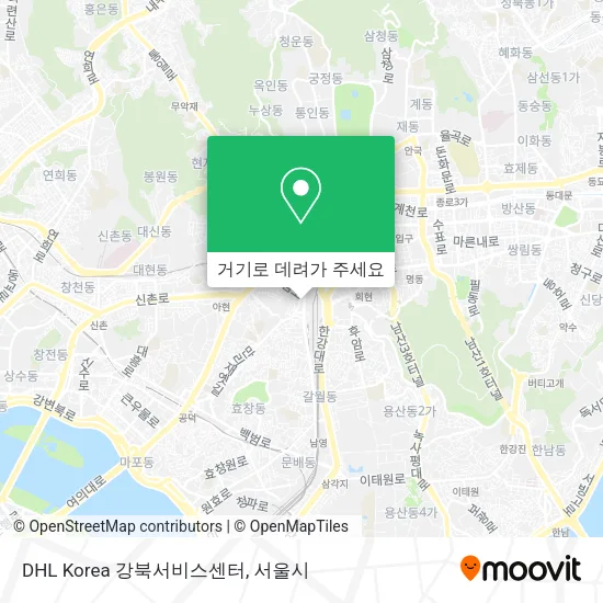 DHL Korea 강북서비스센터 지도
