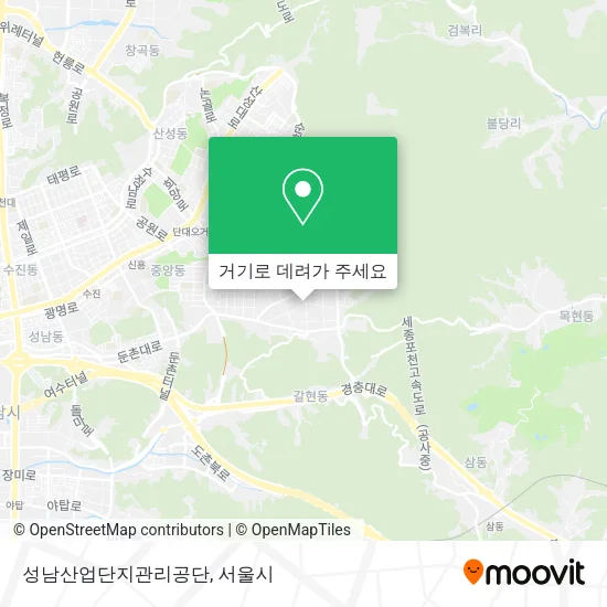 성남산업단지관리공단 지도