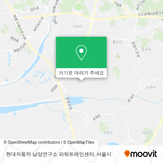 현대자동차 남양연구소 파워트레인센터 지도