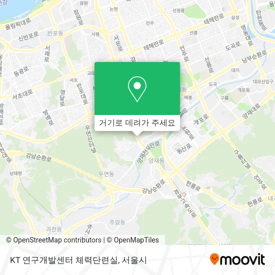 KT 연구개발센터 체력단련실 지도