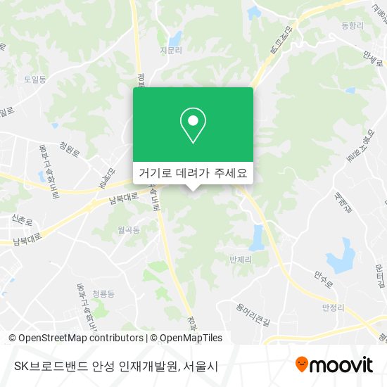 SK브로드밴드 안성 인재개발원 지도