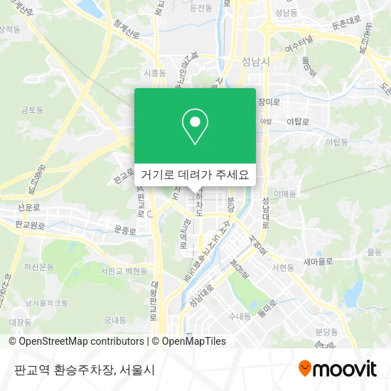 판교역 환승주차장 지도