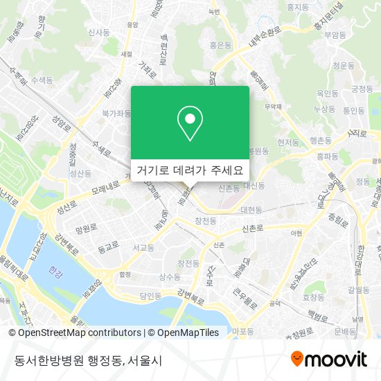 동서한방병원 행정동 지도