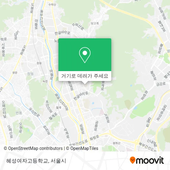 혜성여자고등학교 지도