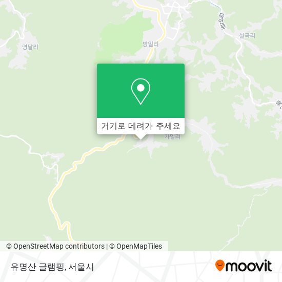 유명산 글램핑 지도