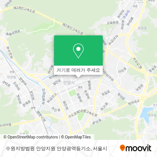 수원지방법원 안양지원 안양광역등기소 지도