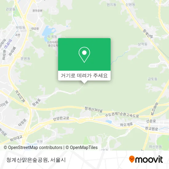 청계산맑은숲공원 지도