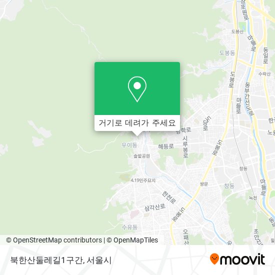 북한산둘레길1구간 지도