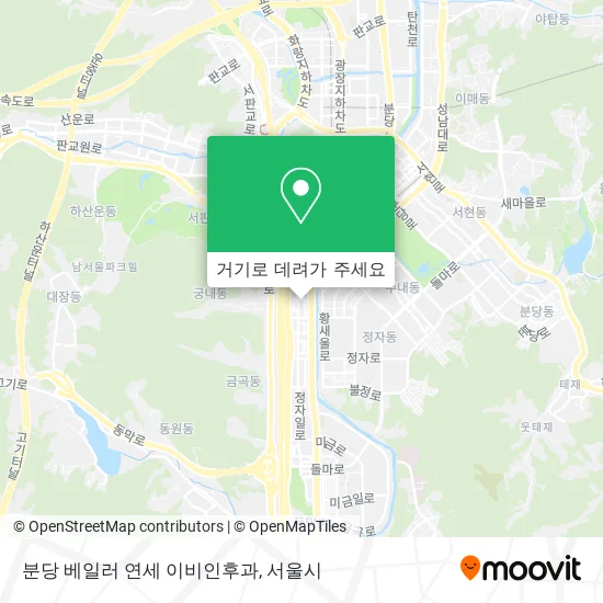 분당 베일러 연세 이비인후과 지도