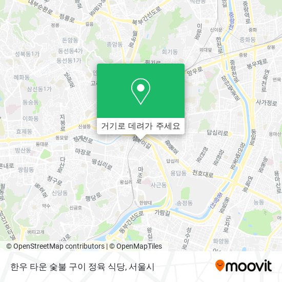 한우 타운 숯불 구이 정육 식당 지도