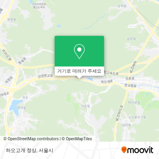 하오고개 정상 지도