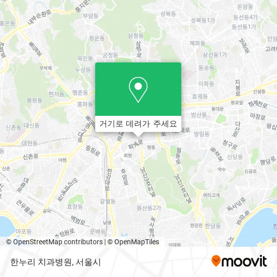 한누리 치과병원 지도