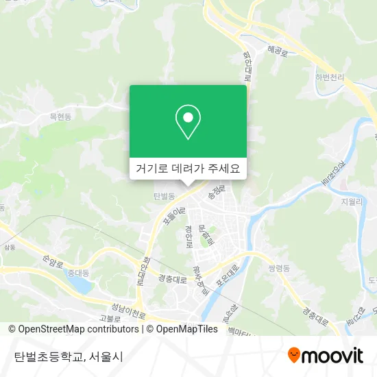 탄벌초등학교 지도