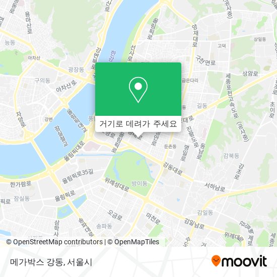 메가박스 강동 지도