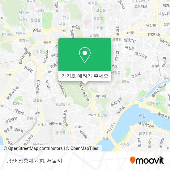 남산 장충체육회 지도