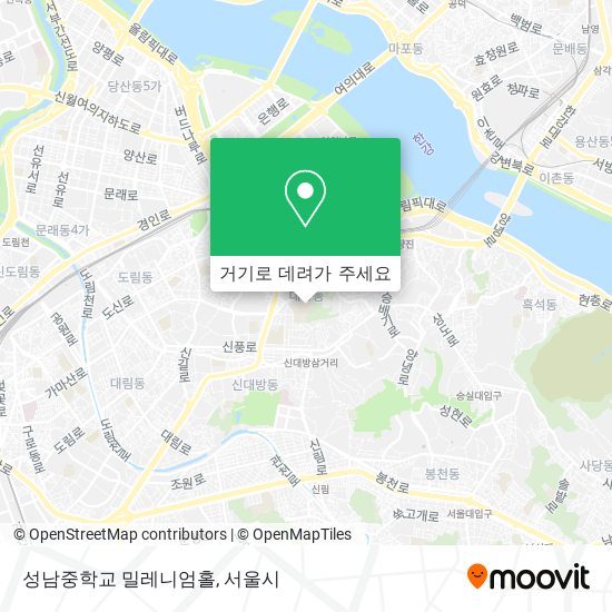 성남중학교 밀레니엄홀 지도