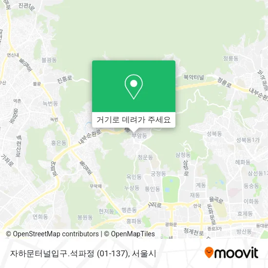 자하문터널입구.석파정 (01-137) 지도