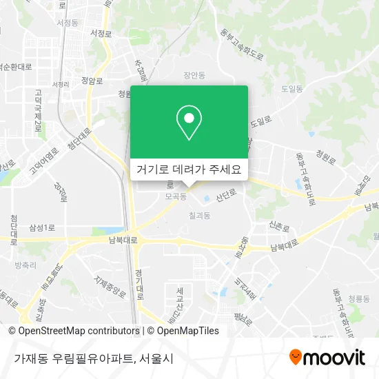 가재동 우림필유아파트 지도