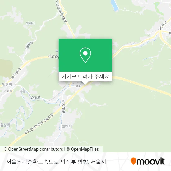 서울외곽순환고속도로 의정부 방향 지도