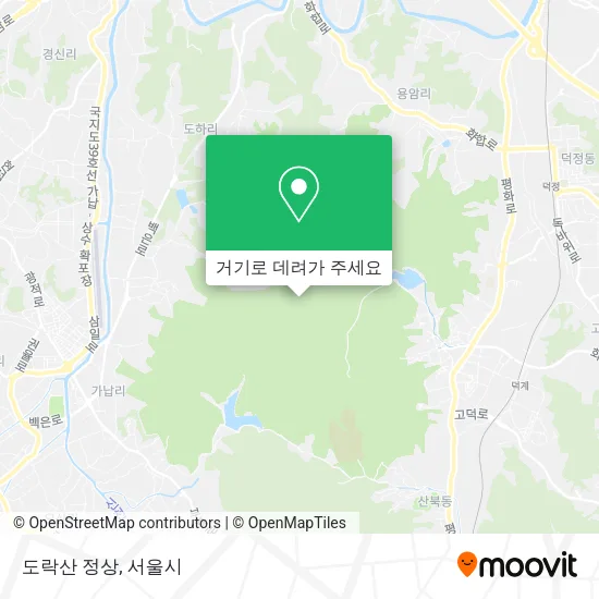 도락산 정상 지도