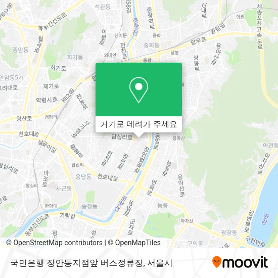 국민은행 장안동지점앞 버스정류장 지도