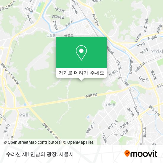 수리산 제1만남의 광장 지도