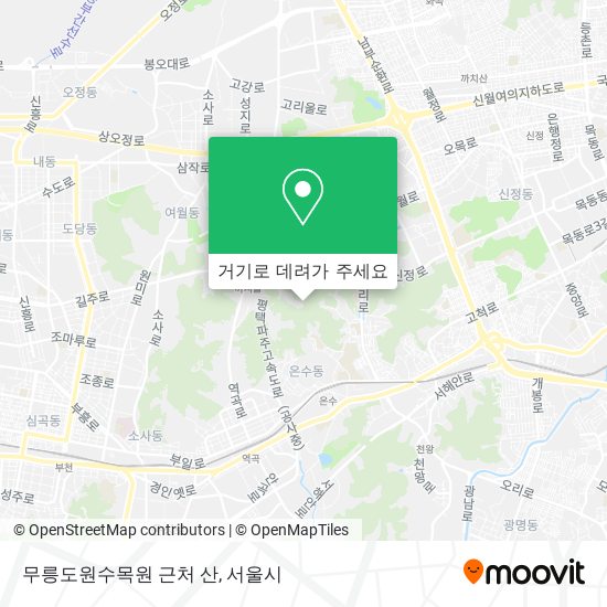 무릉도원수목원 근처 산 지도