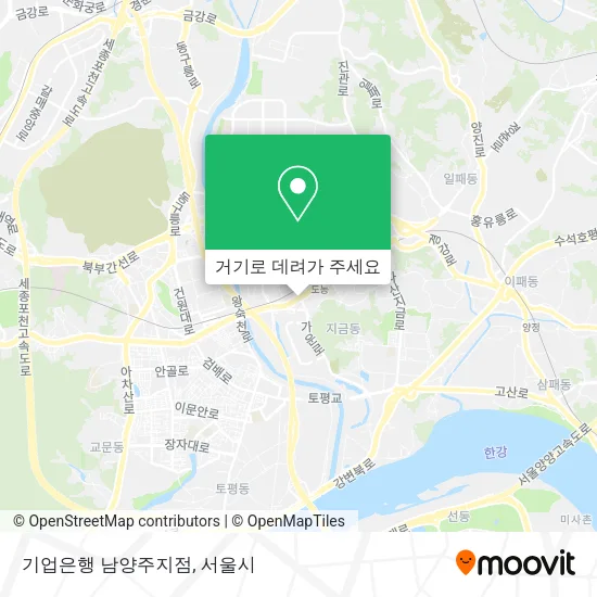 기업은행 남양주지점 지도
