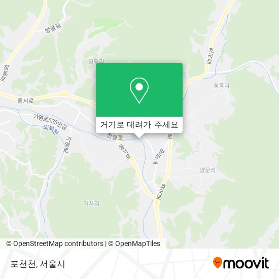 포천천 지도