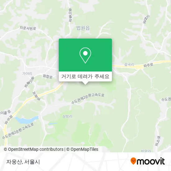 자웅산 지도