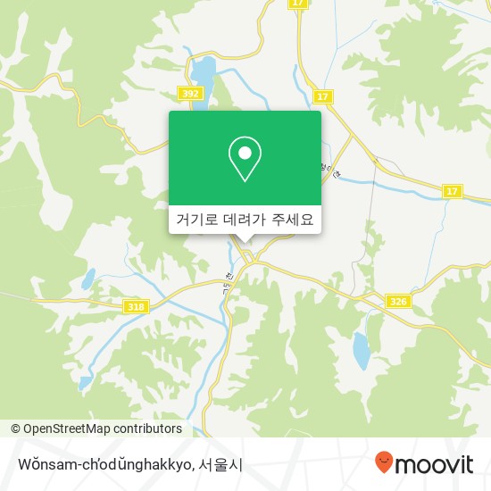 Wŏnsam-ch’odŭnghakkyo 지도