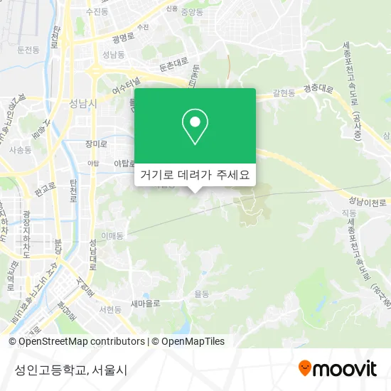 성인고등학교 지도