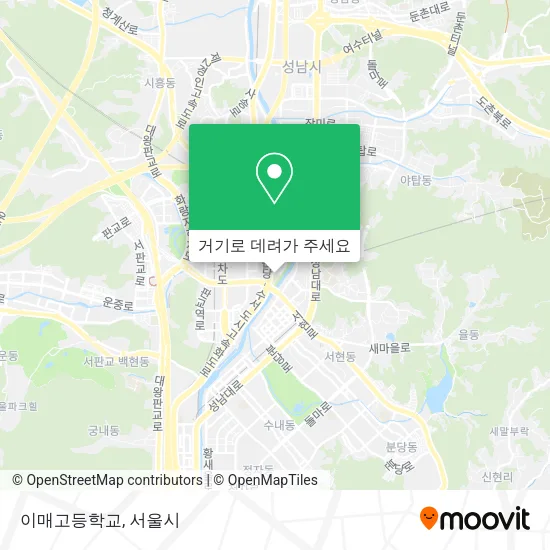 이매고등학교 지도