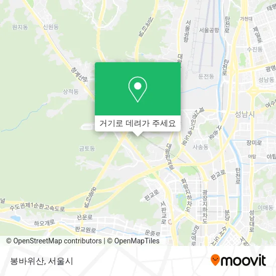 봉바위산 지도