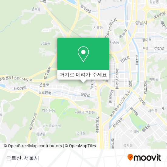 금토산 지도