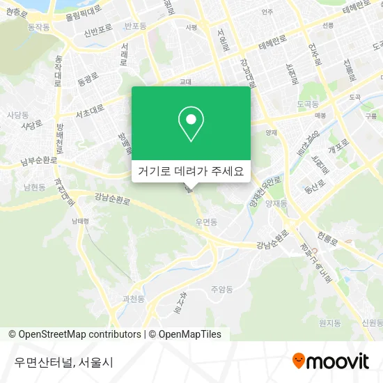 우면산터널 지도