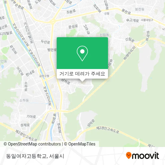 동일여자고등학교 지도