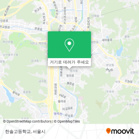 한솔고등학교 지도